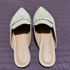 Madden Girl Cream Textured Slip-On Shoes